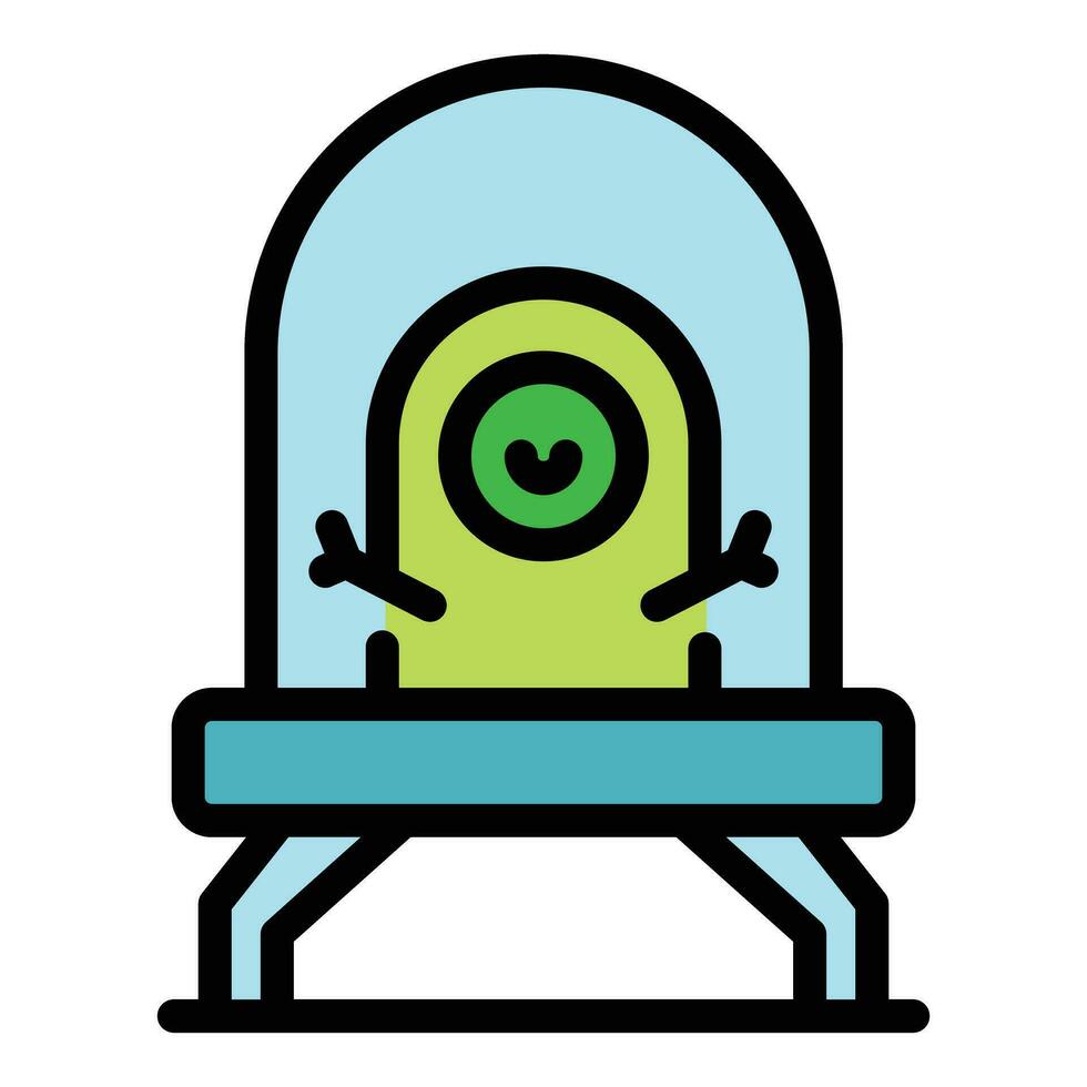Ufo monster ship icon vector flat