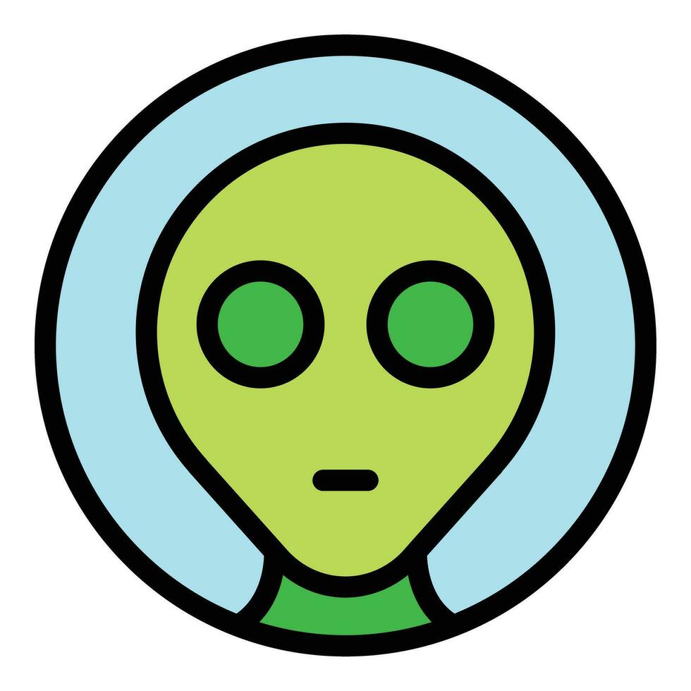 Alien icon vector flat