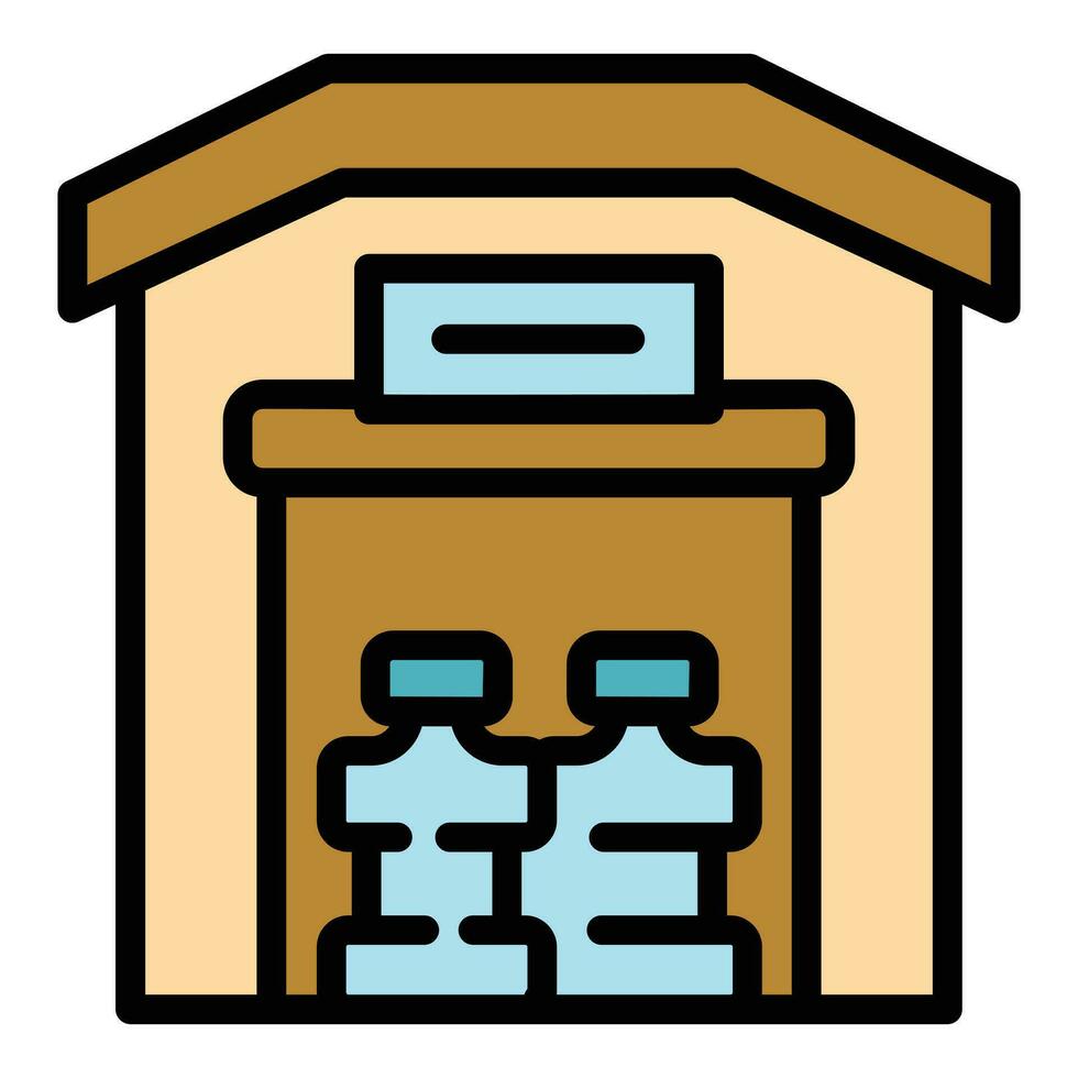 Water delivery warehouse icon vector flat