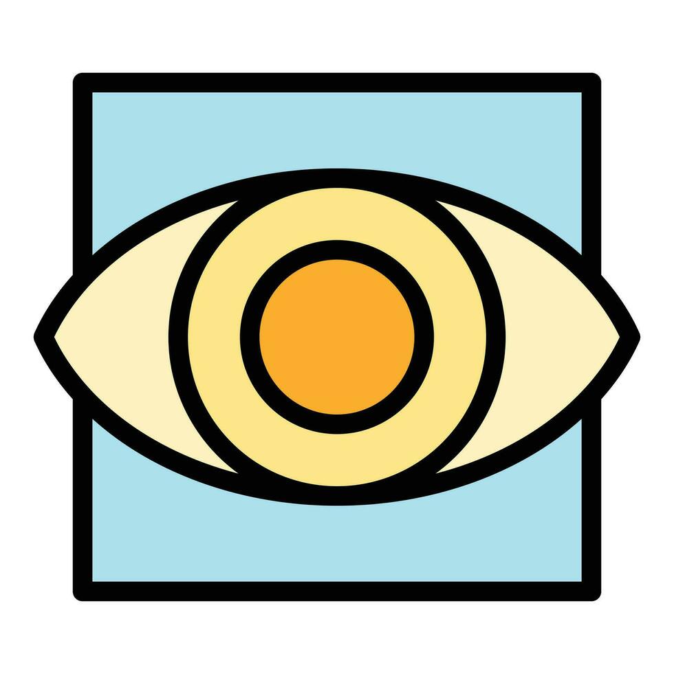 Online eye museum icon vector flat