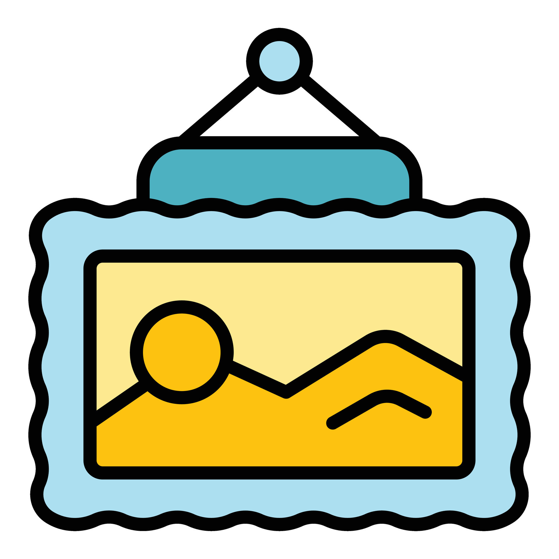 Image wall art icon vector flat 27797199 Vector Art at Vecteezy