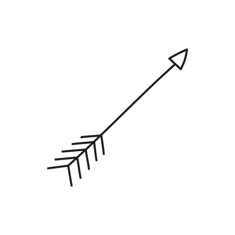 Hand drawn arrows element vector illustration isolated.