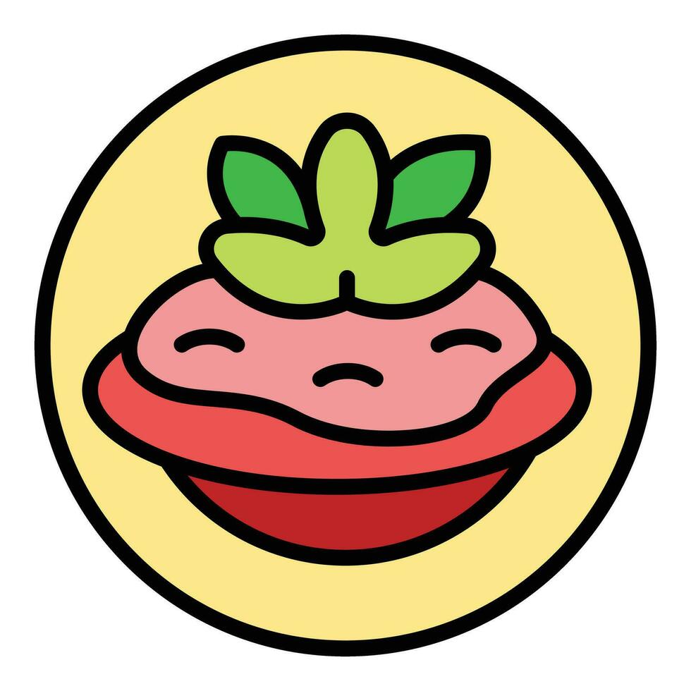 Appetizer bruschetta icon vector flat