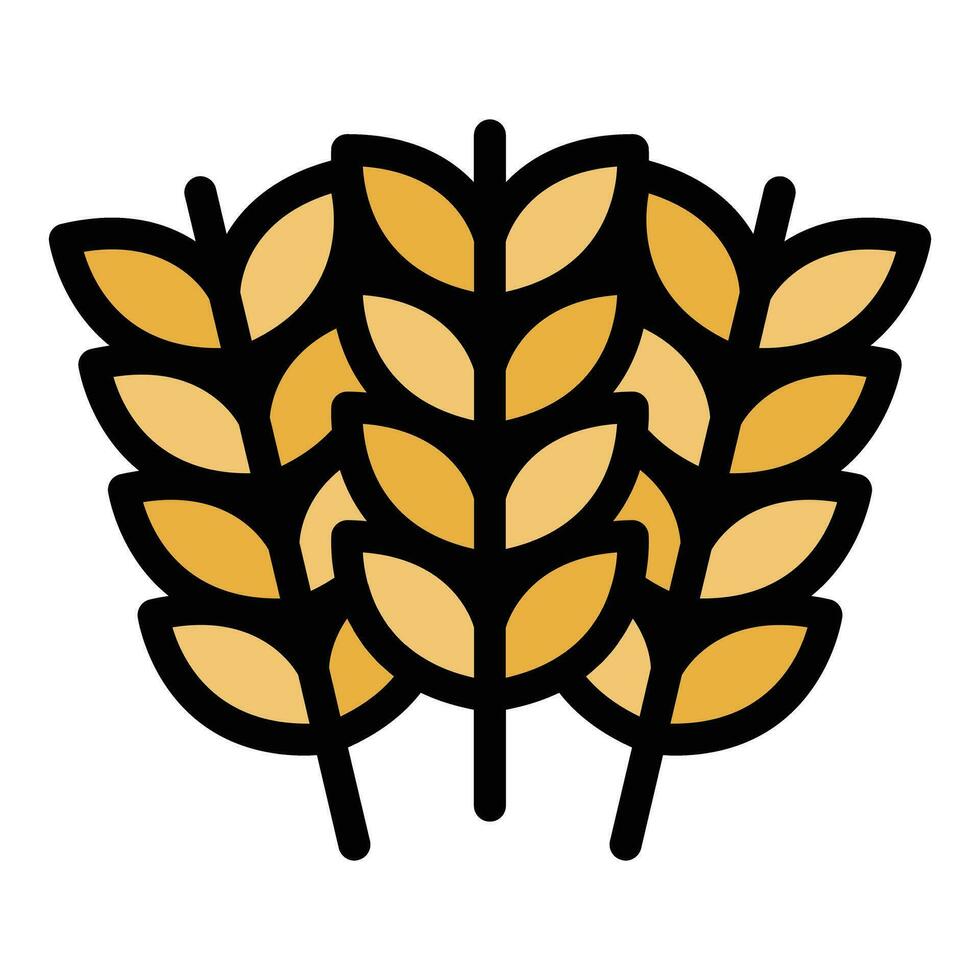 Wheat diet icon vector flat