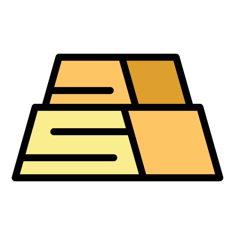 Chocolate food icon vector flat