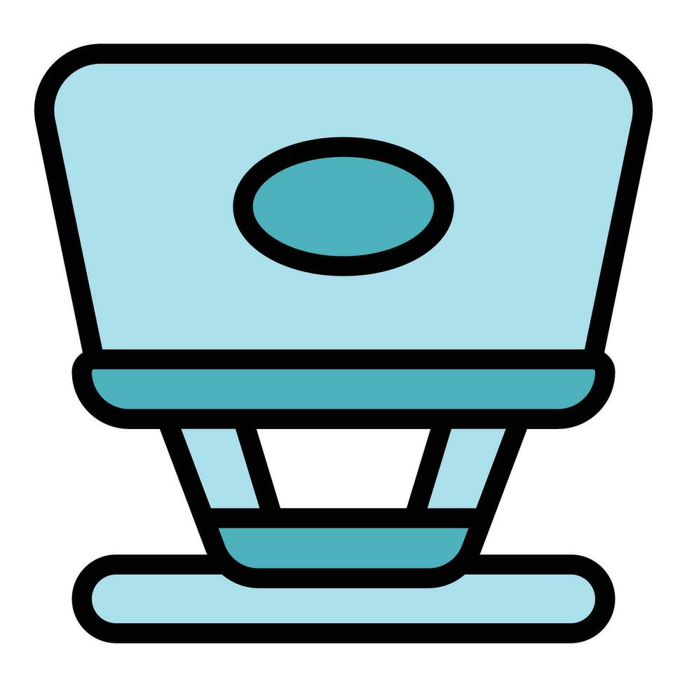 Posture laptop stand icon vector flat