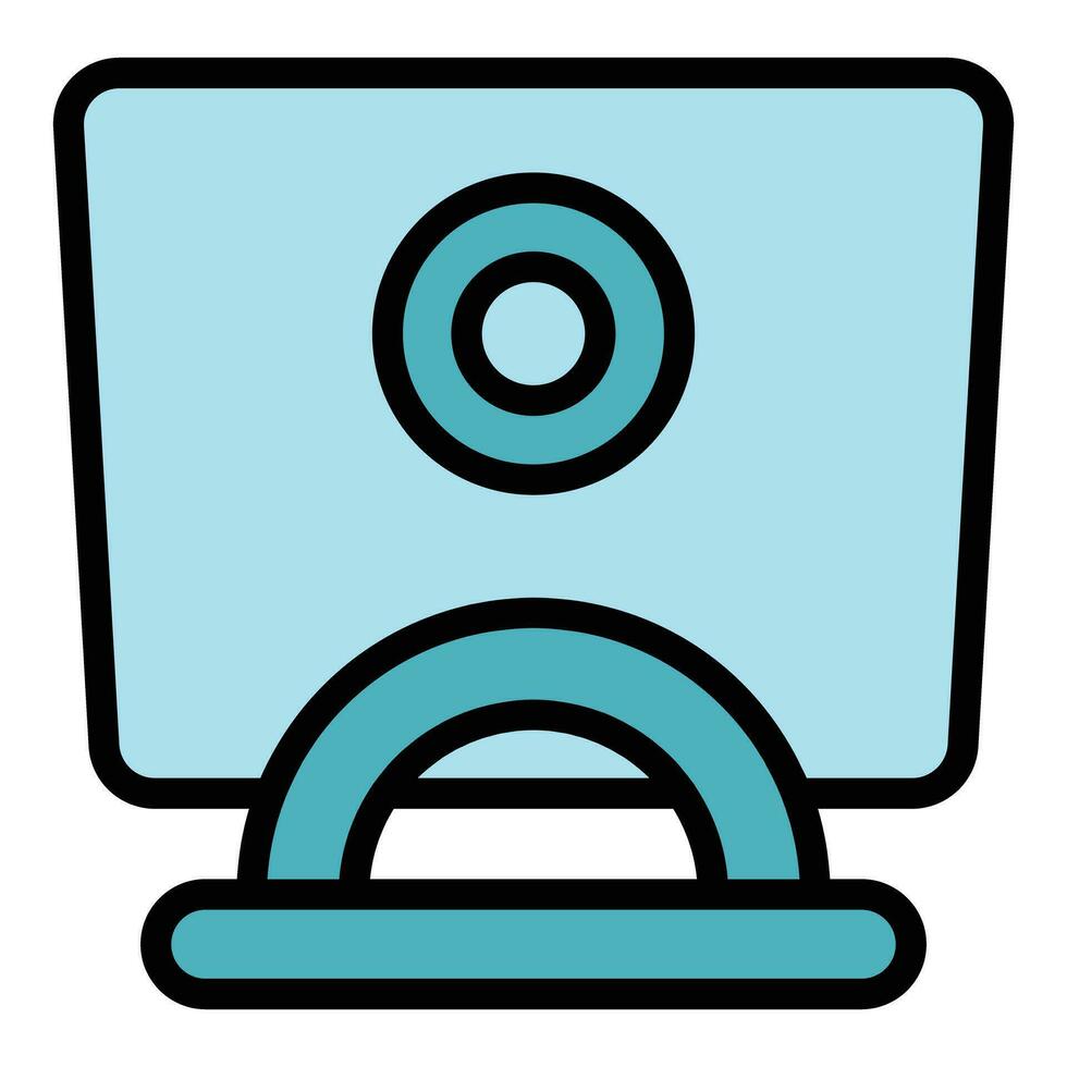 Spine laptop stand icon vector flat