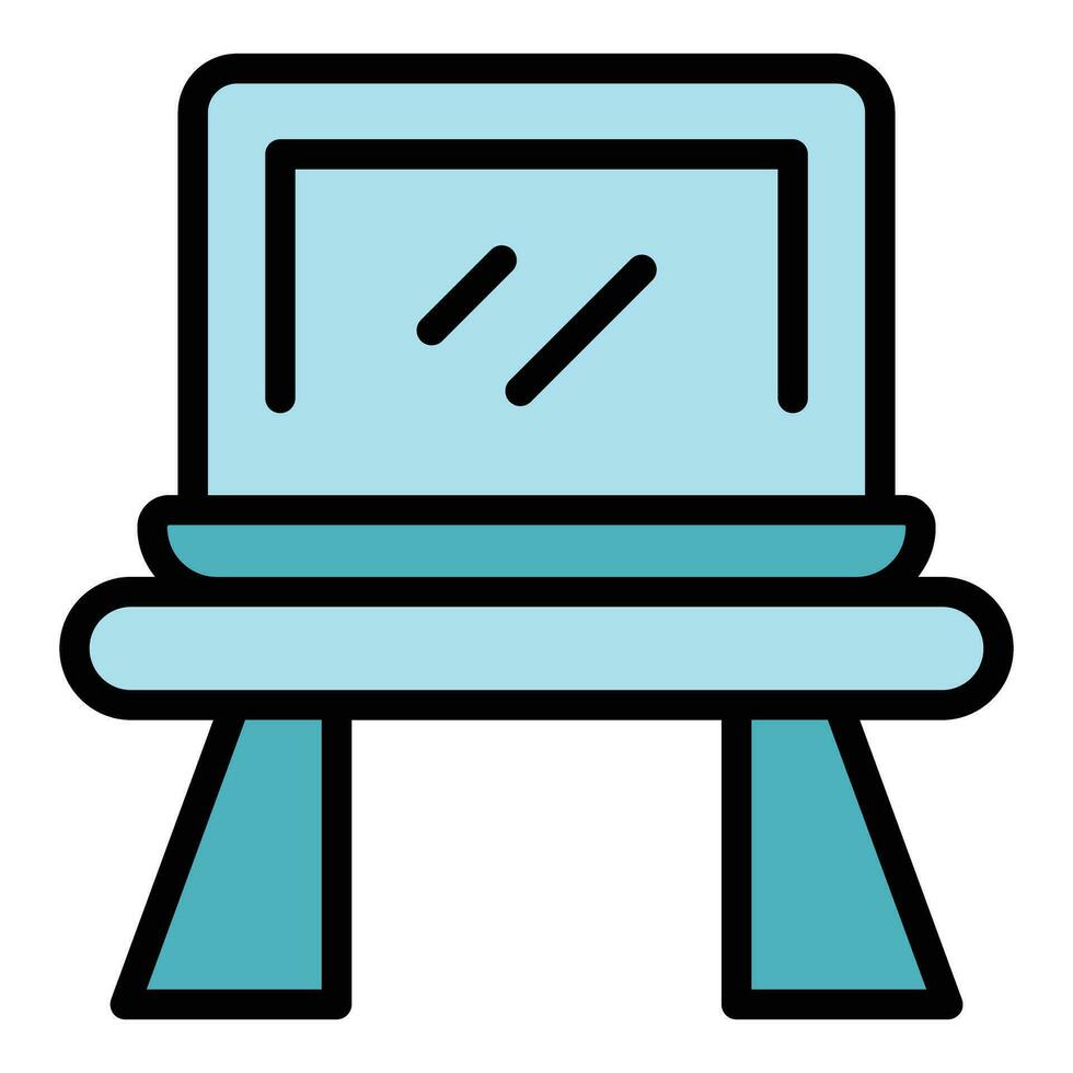 Notebook stand icon vector flat