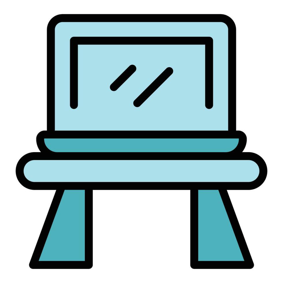 Notebook stand icon vector flat