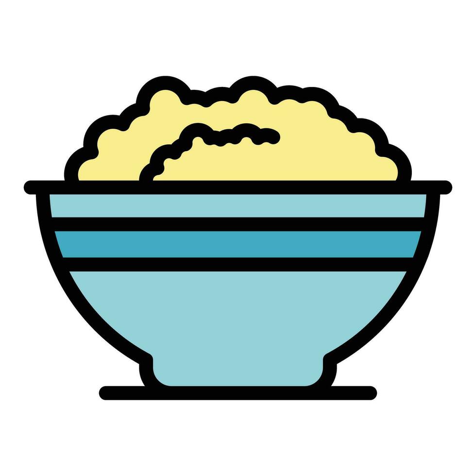 Cereal breakfast icon vector flat