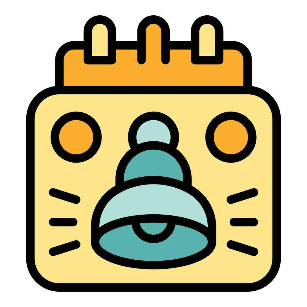 Productivity calendar notification icon vector flat