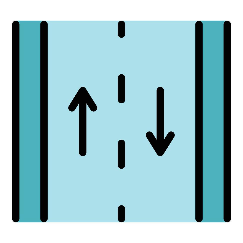 Road gps icon vector flat