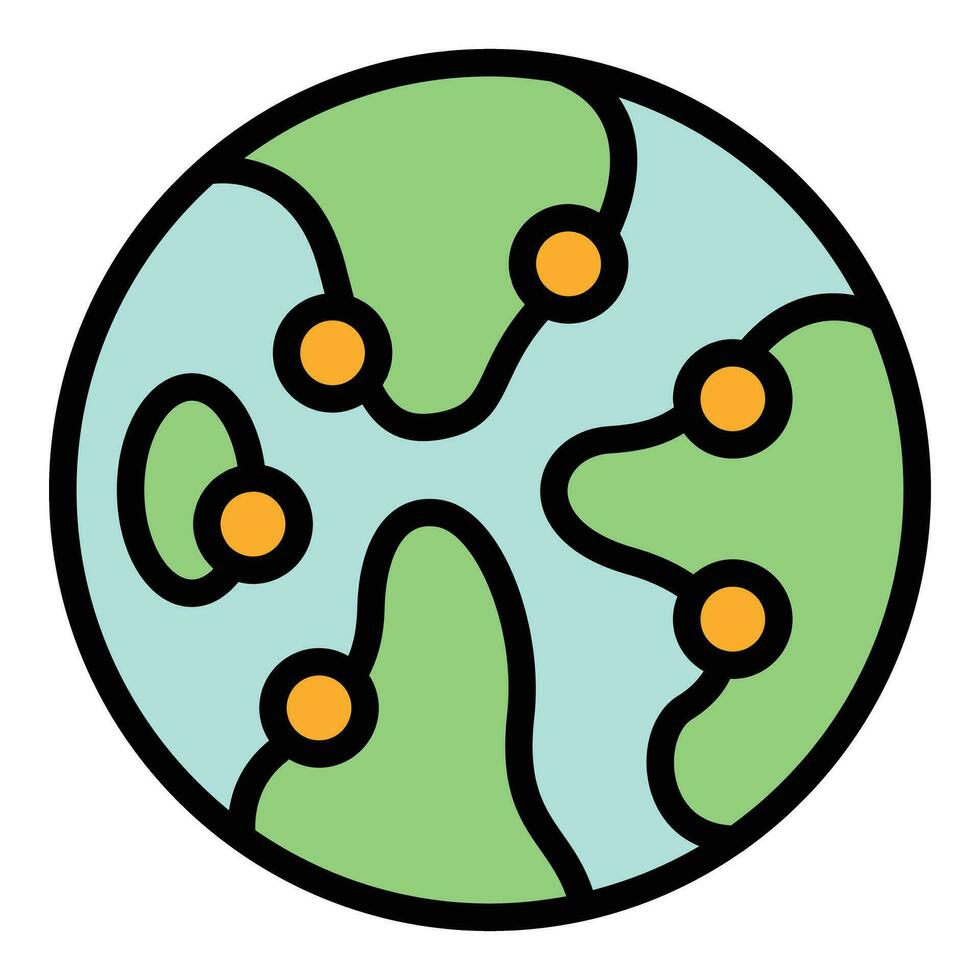 Global productivity icon vector flat