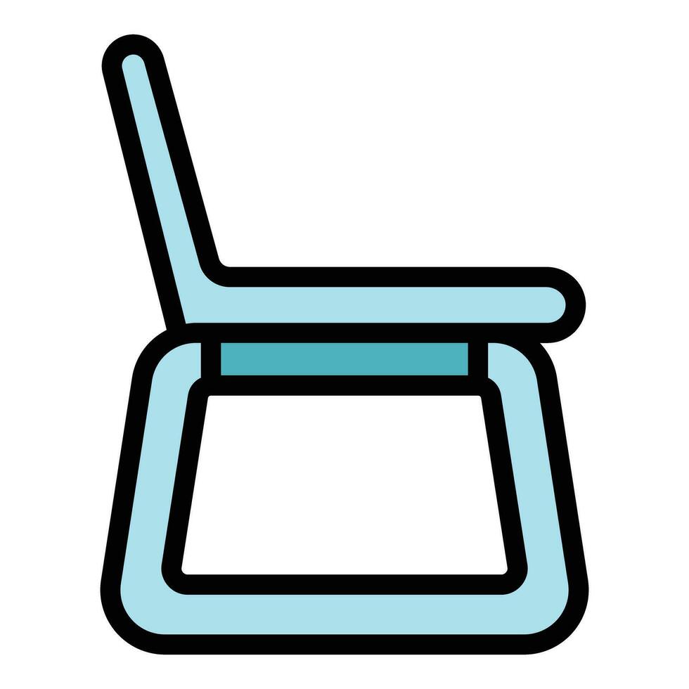 Work laptop stand icon vector flat