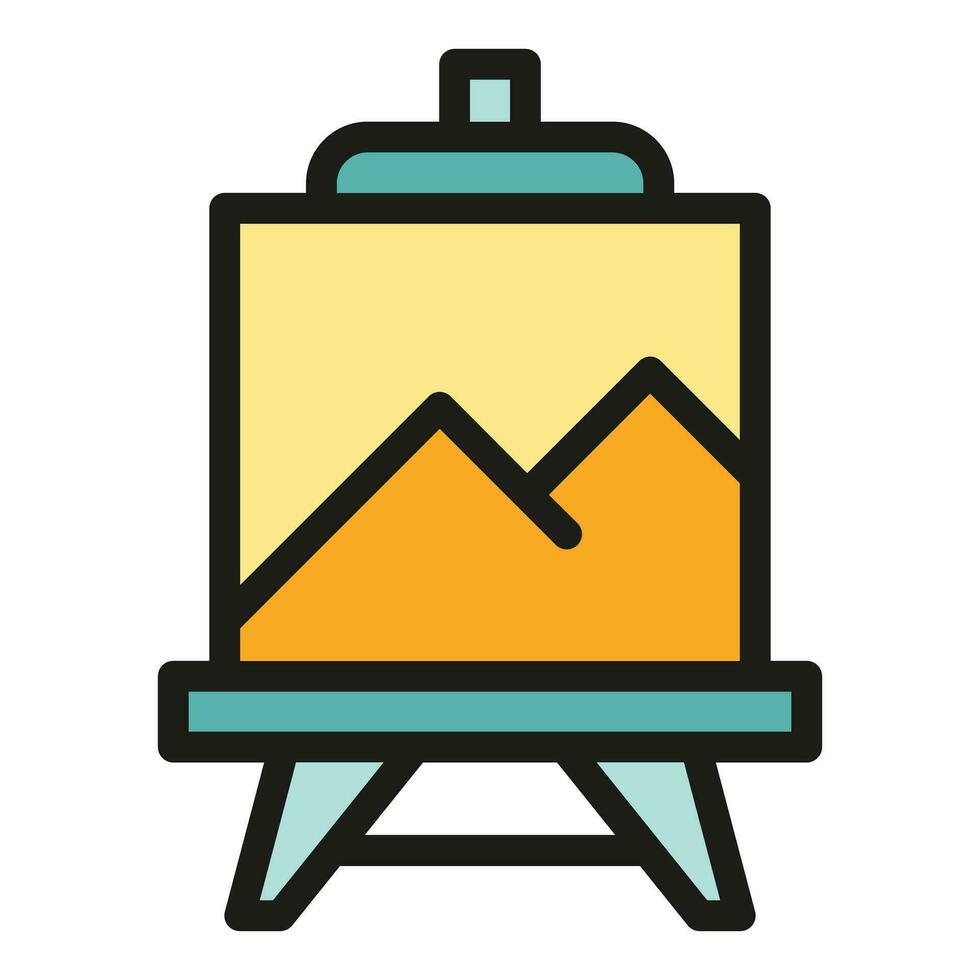 Image easel icon vector flat