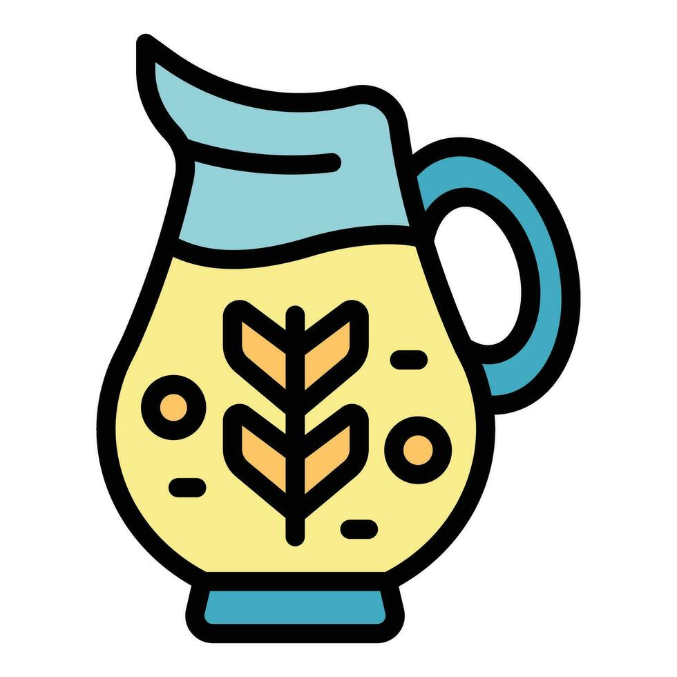 Vegetable drink jar icon vector flat