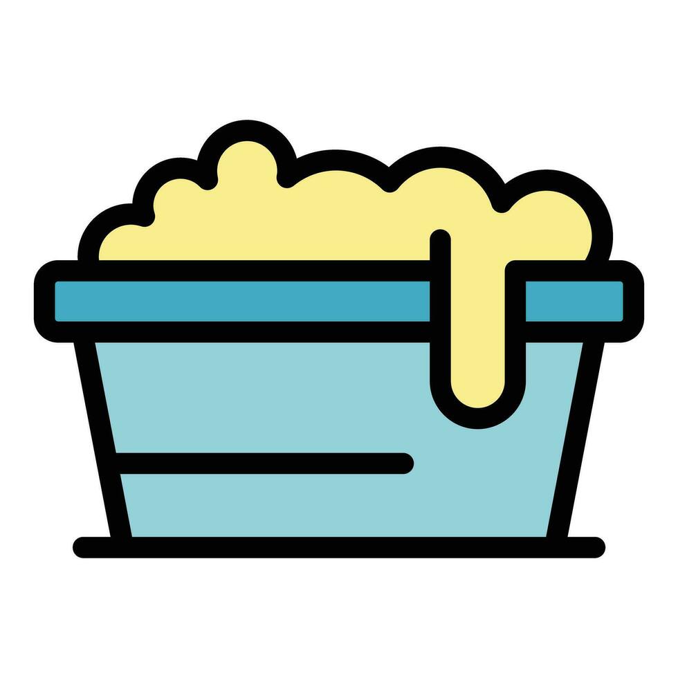Full cereal bowl icon vector flat