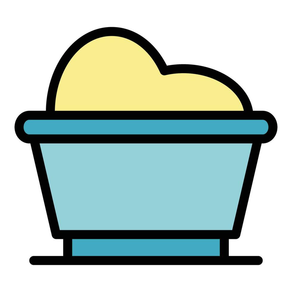 Ring grain bowl icon vector flat