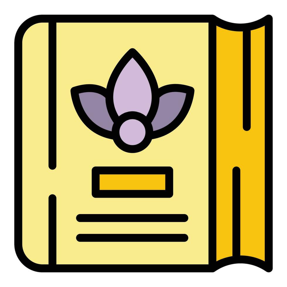 Spa book icon vector flat