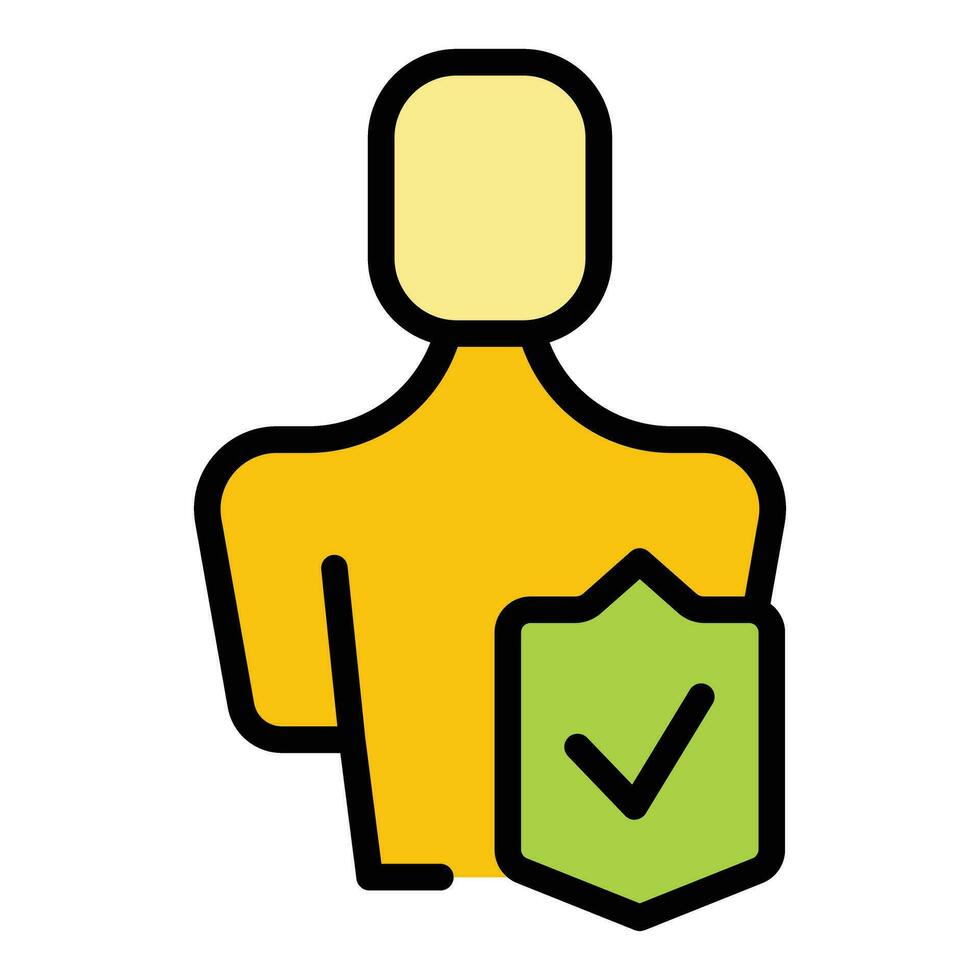 Human mind protection icon vector flat