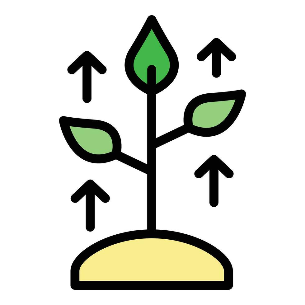 Skill level plant icon vector flat
