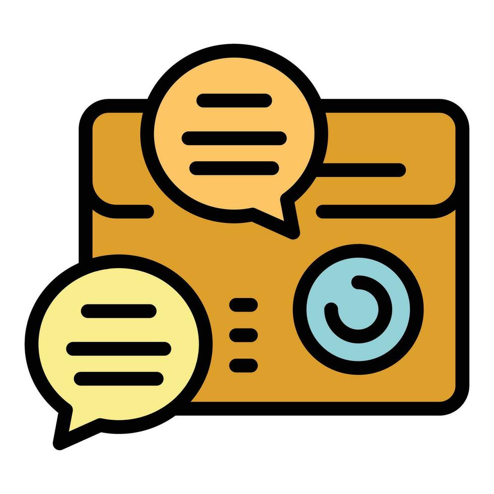 Online review client icon vector flat