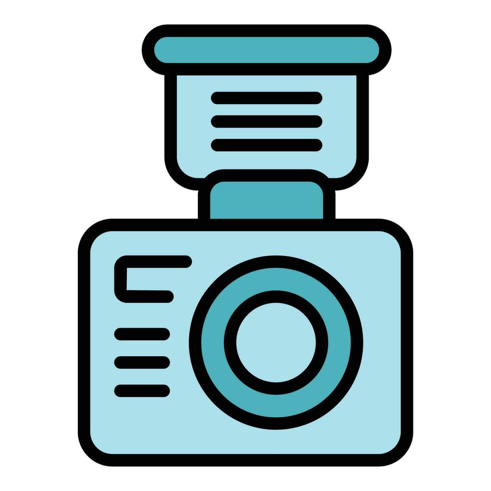 Wedding camera icon vector flat