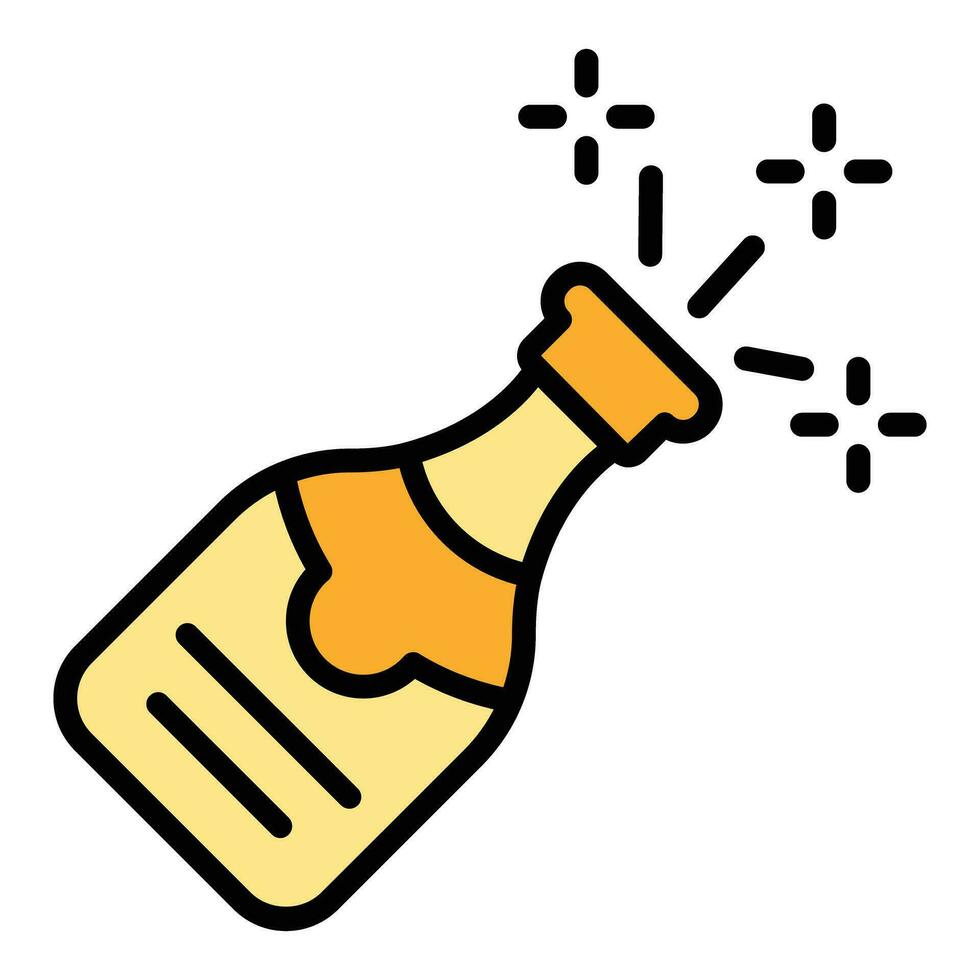 Party champagne icon vector flat