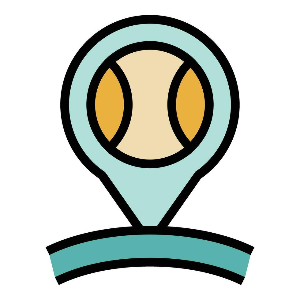 Sports store location icon vector flat