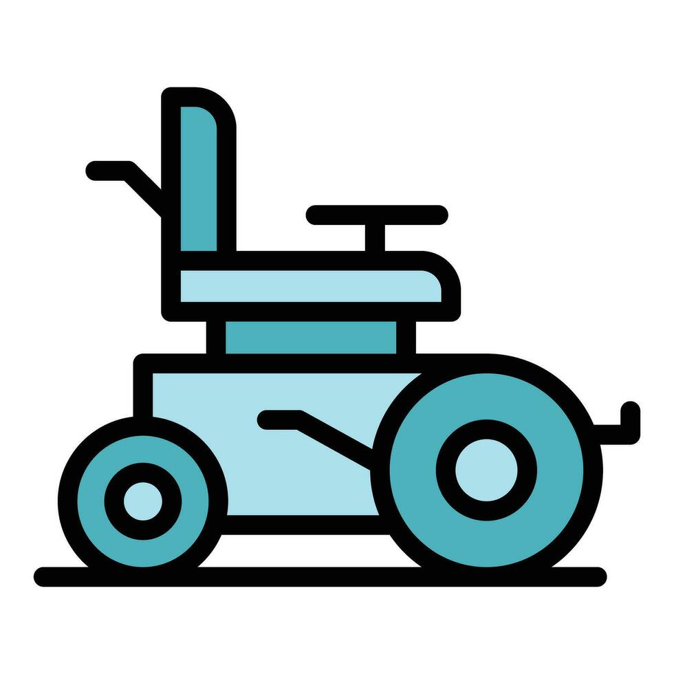 Power drive wheelchair icon vector flat