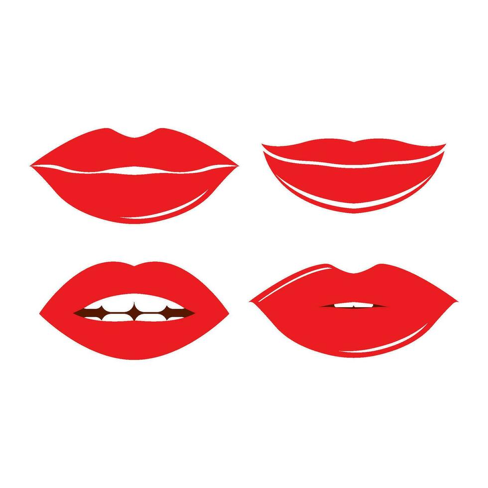 icono de labios plantilla de vector de logotipo cosmético