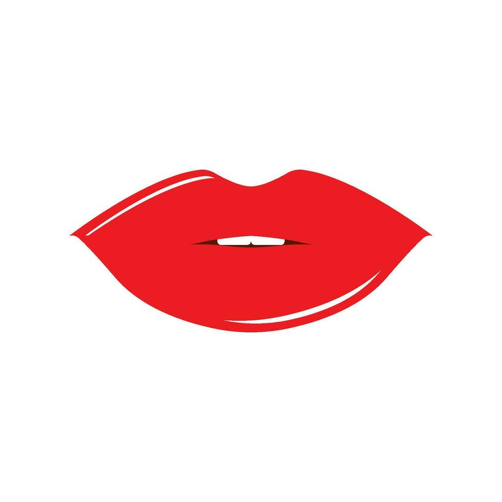 Lips icon cosmetic logo vector template