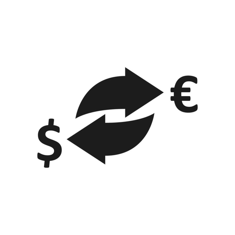 business finance icon solid glyph black isolated on white background vector