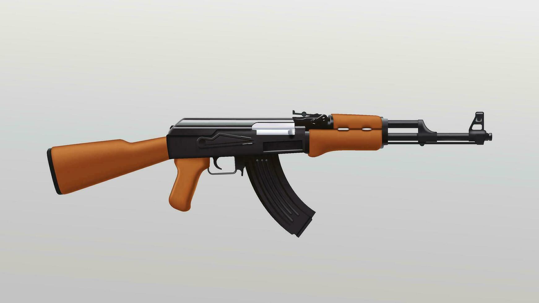 assault rifle colored vector
