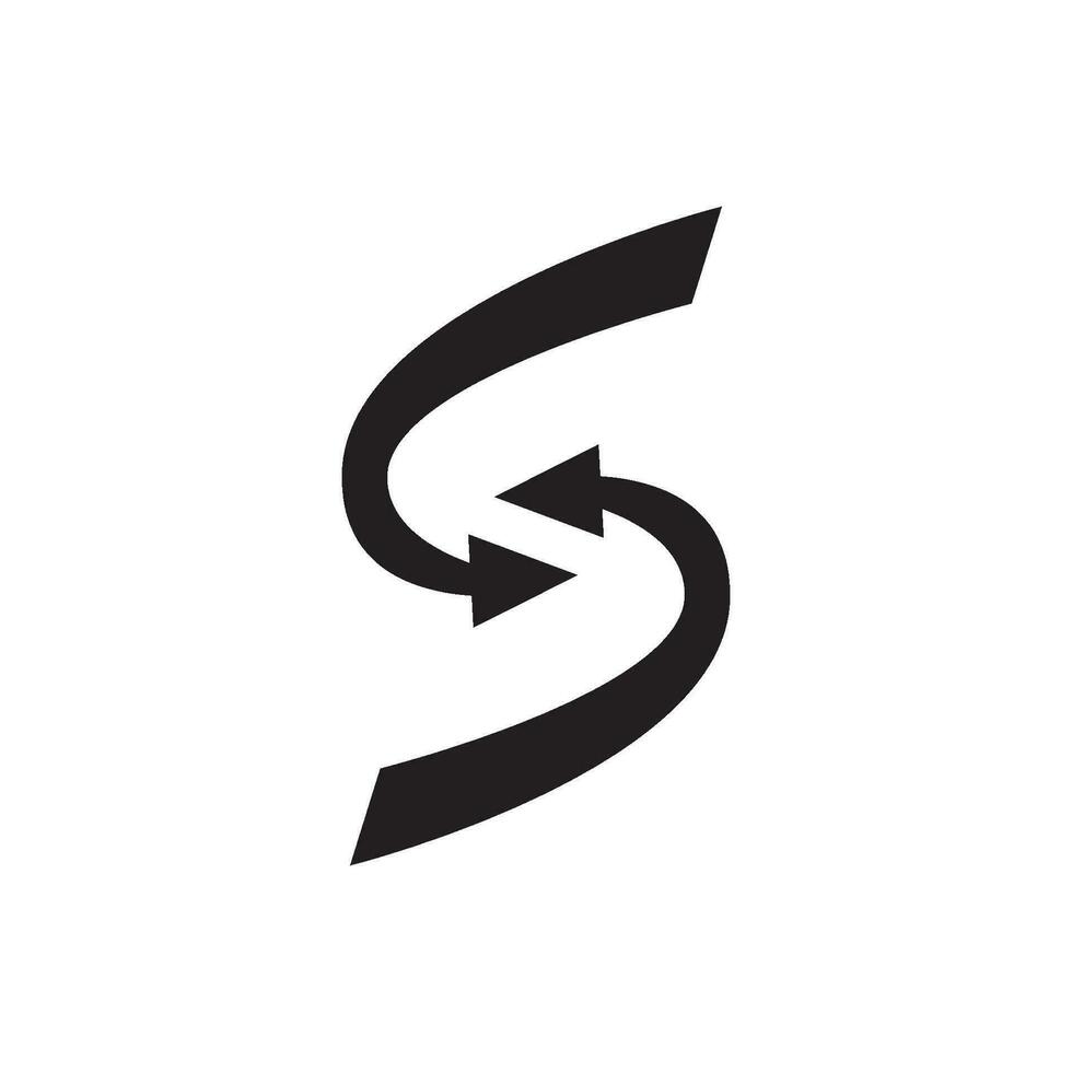 symbol of bidirectional arrows data transfer vector