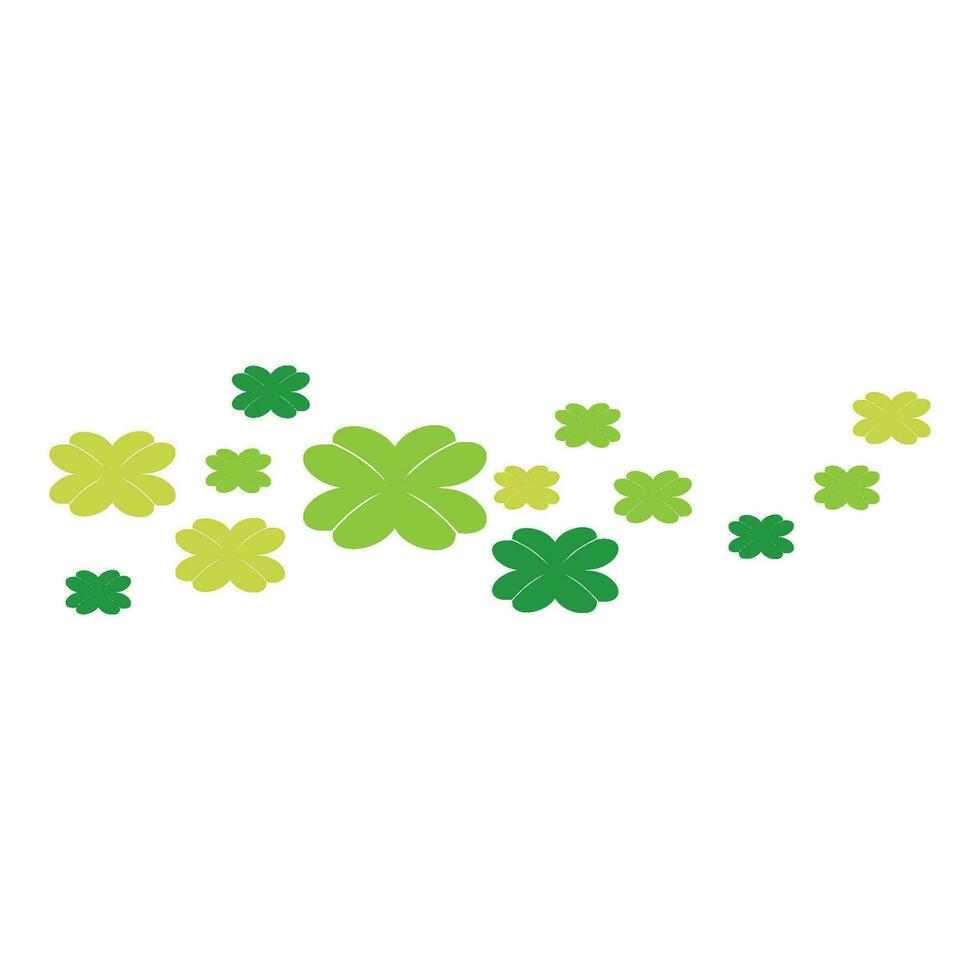 Green Clover Leaf icon Template Design Vector