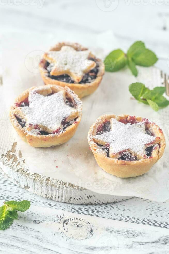 Mince pies  - traditional Christmas pastry photo
