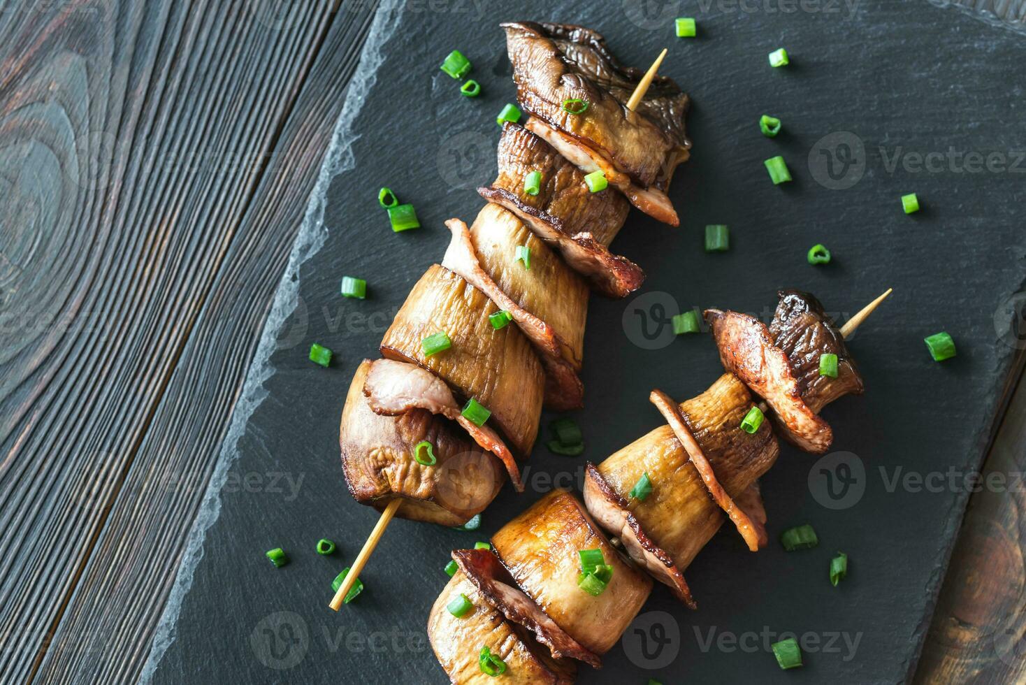 King oyster mushroom skewers photo