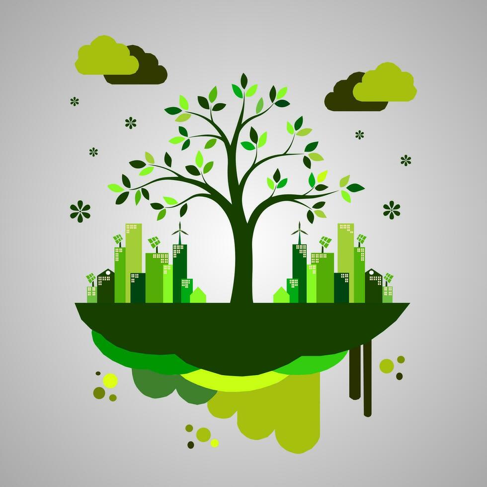 Save the planet Go Green concept design template vector