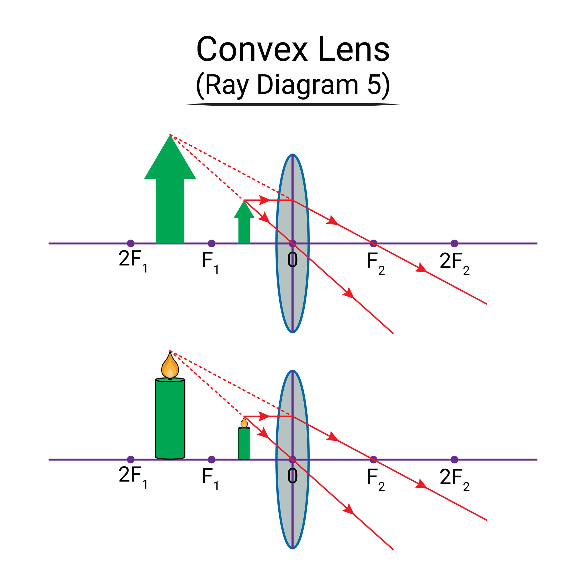 concave and convex lenses ray diagrams