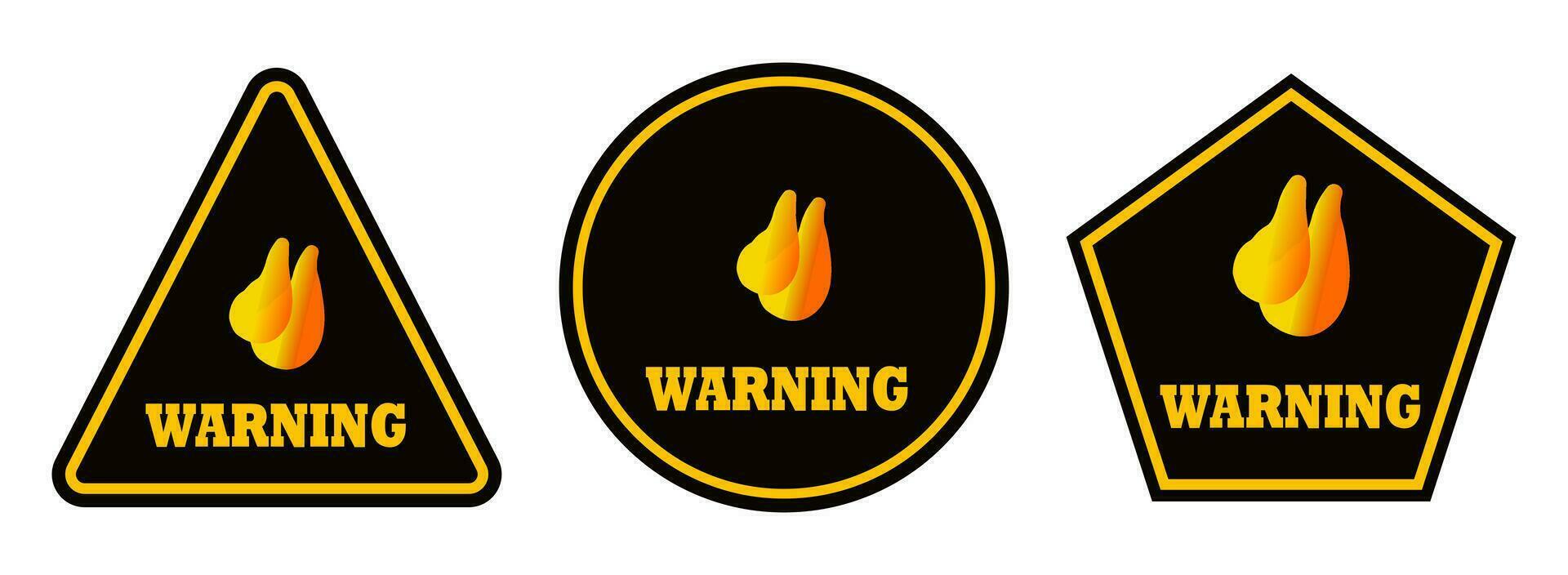 warning vector logo, sign,symbol or icon illustraion