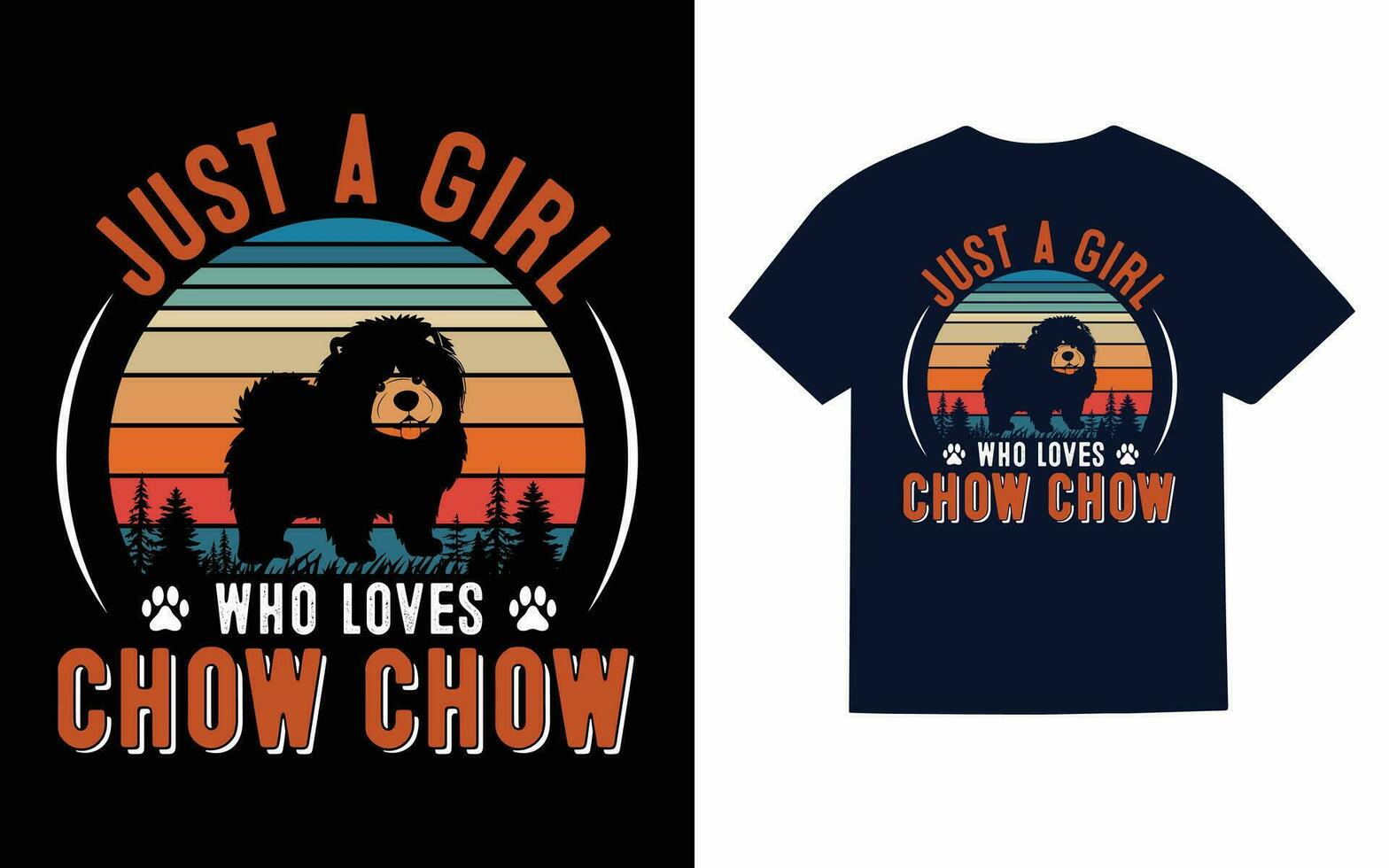 Chow Chow Dog T-Shirt Design vector