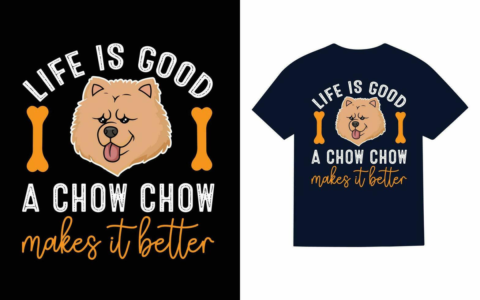 Chow Chow Dog T-Shirt Design vector