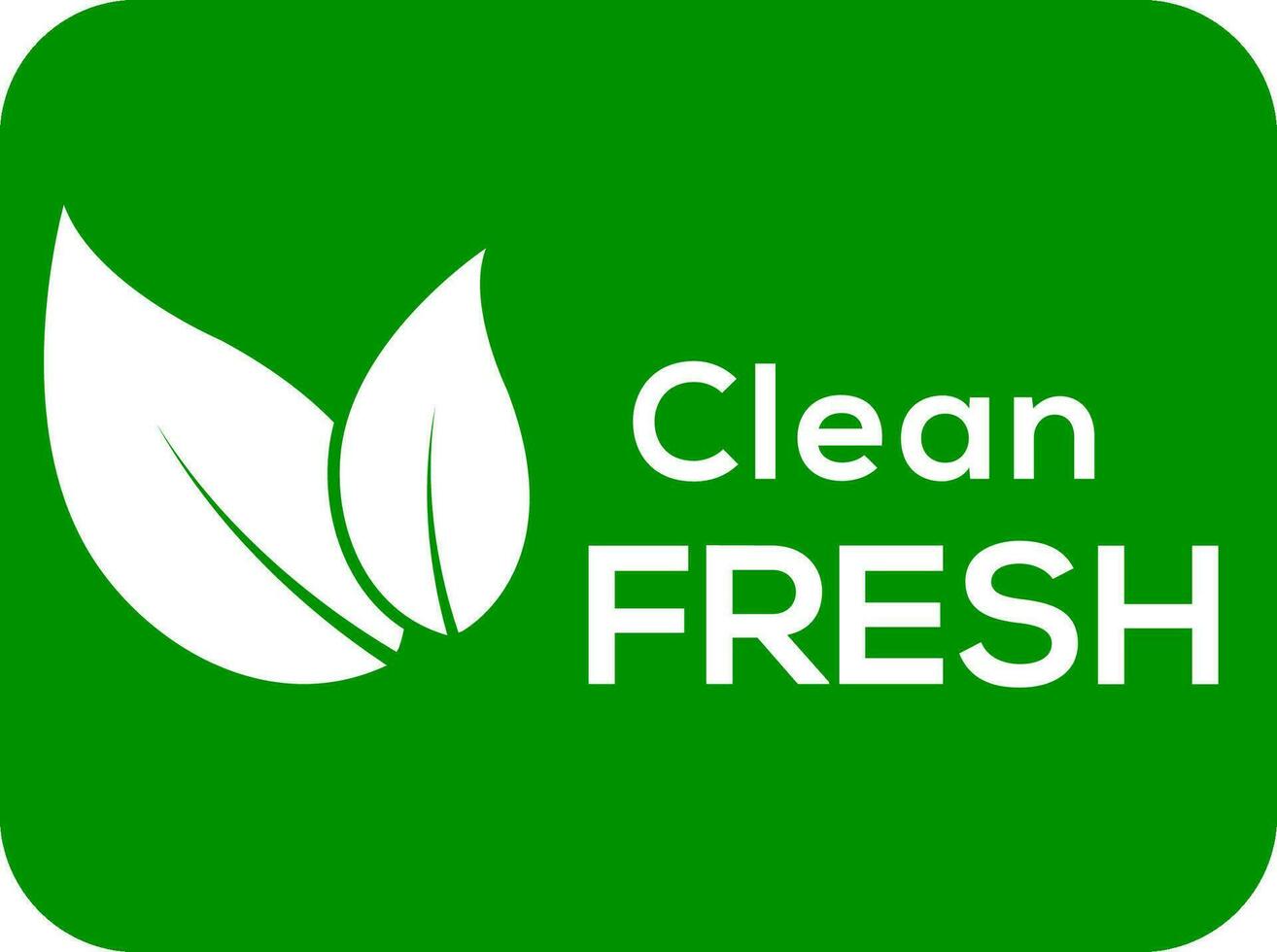 Green background clean fresh logo or icon ,clean fresh vector logo