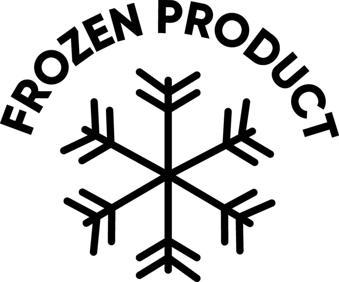 Frozen product vector symble icon or logo