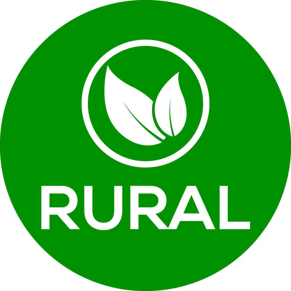 verde antecedentes rural logotipo, rural vector logo o icono,