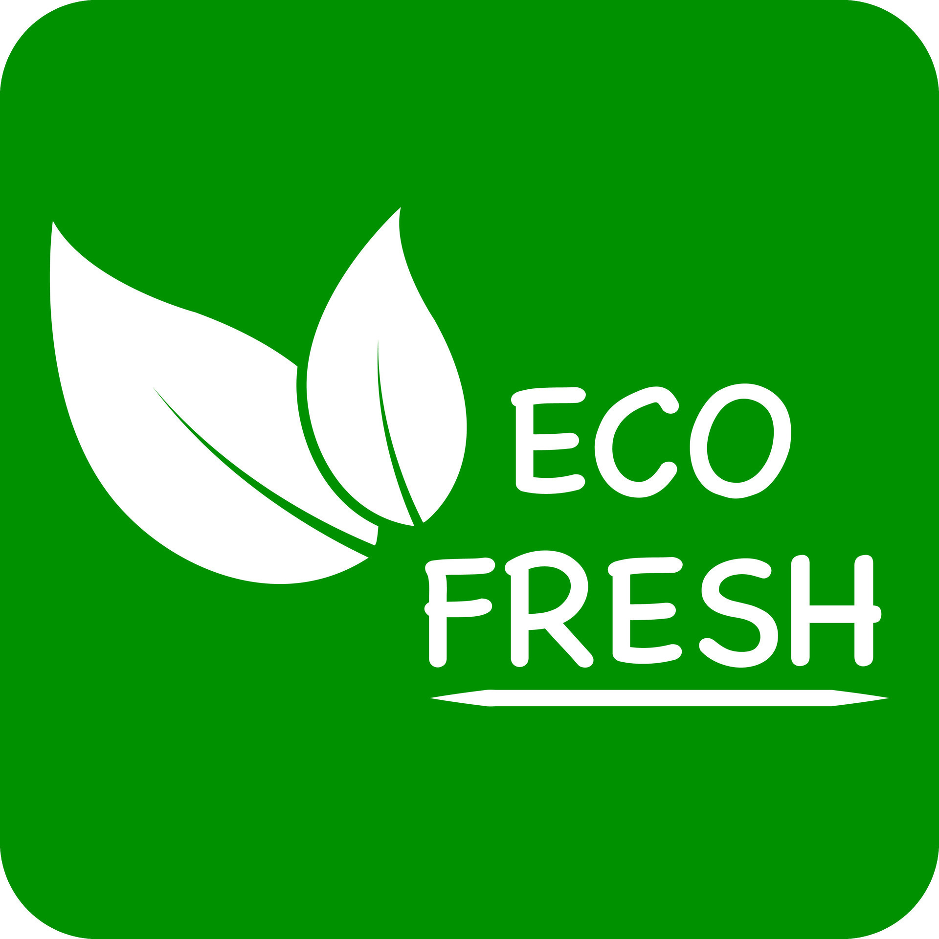 Green background eco fresh vector logo or icon, eco fresh logo 27800268 ...