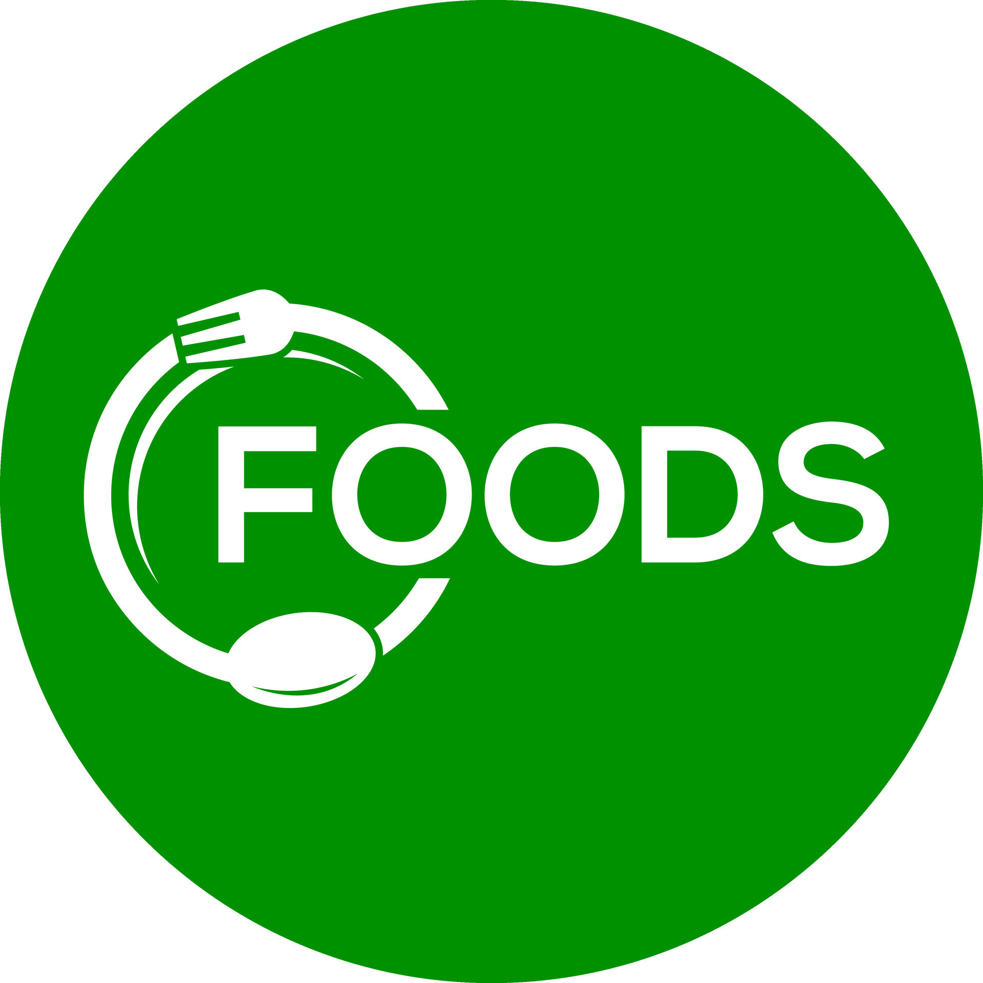 Green background foods logo, Foods vector logo or icon 27800272 Vector ...