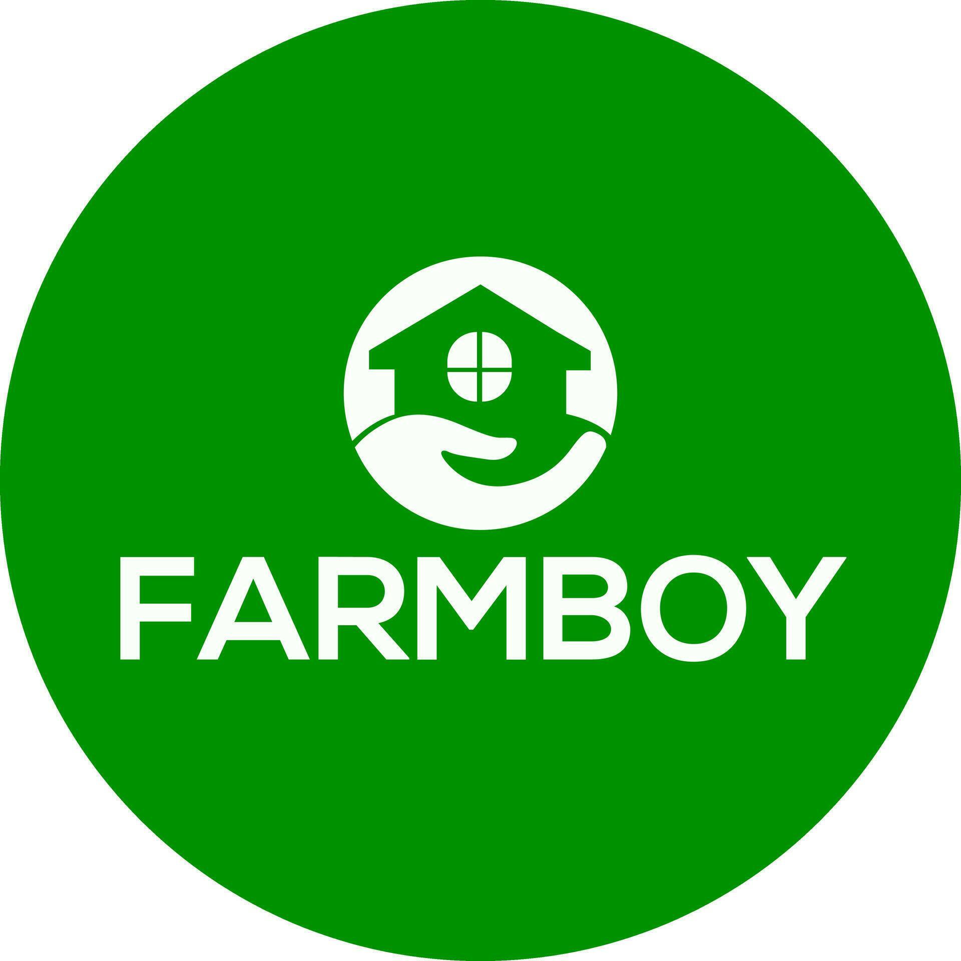 Farmboy vector logo or icon, green background farmboy logo 27800279
