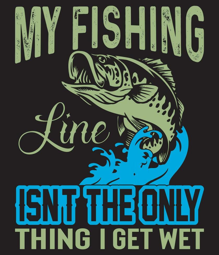 vector de diseño de camiseta de pesca